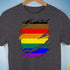 Philly LGBTQ Gay Pride Flag Ripped Reveal Premium Unisex T-Shirt - Dark Grey Heather