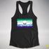 Gay Male Pride Pirate Flag Racerback Tank - Black
