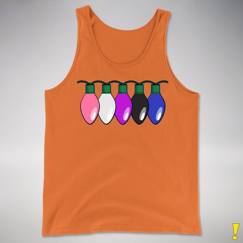 Genderfluid Pride Christmas Lights Premium Tank Top - Orange