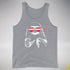 Pride Sloth Lesbian Flag Sunglasses Premium Tank Top - Grey Heather
