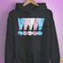 Transgender Pride Exclamation Points Hoodie - Dark Grey Heather