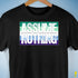 Assume Nothing Gay Male Pride Flag Premium Unisex T-Shirt - Black