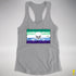 Gay Male Pride Pirate Flag Racerback Tank - Heather Grey