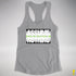 Assume Nothing Agender Pride Flag Racerback Tank - Heather Grey
