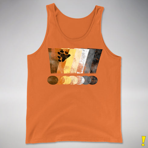 Bear Pride Grunge Exclamation Points Premium Tank Top - Orange