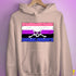 Genderfluid Pride Pirate Flag Hoodie - Light Pink