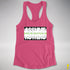 Assume Nothing Agender Pride Flag Racerback Tank - Hot Pink