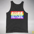 Assume Nothing LGBTQ Pride Flag Premium Tank Top - Charcoal Triblend