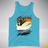 Bear Pride Flag Ripped Reveal Premium Tank Top - Aqua Triblend