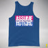 Assume Nothing Bisexual Pride Flag Premium Tank Top - Royal Blue