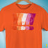 Distressed Lesbian Pride Graphic Exclamation Points Premium Unisex - Orange