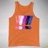 Genderfluid Pride Grunge Exclamation Points Premium Tank Top - Orange