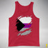 Demisexual Pride Flag Ripped Reveal Premium Tank Top - Red