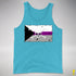 Demisexual Pride Pirate Flag Premium Tank Top - Aqua Triblend