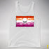 Lesbian Pride Pirate Flag Premium Tank Top - White