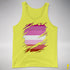 Pink Lesbian Ripped Reveal Premium Tank Top - Neon Yellow