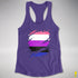 Genderfluid Pride Flag Ripped Reveal Racerback Tank - Purple