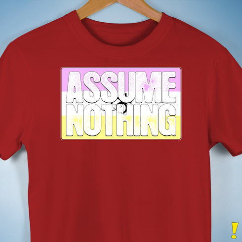 Assume Nothing Twink Pride Flag Premium Unisex T-Shirt - Red