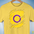 Intersex Pride Flag Ripped Reveal Premium Unisex T-Shirt - Yellow