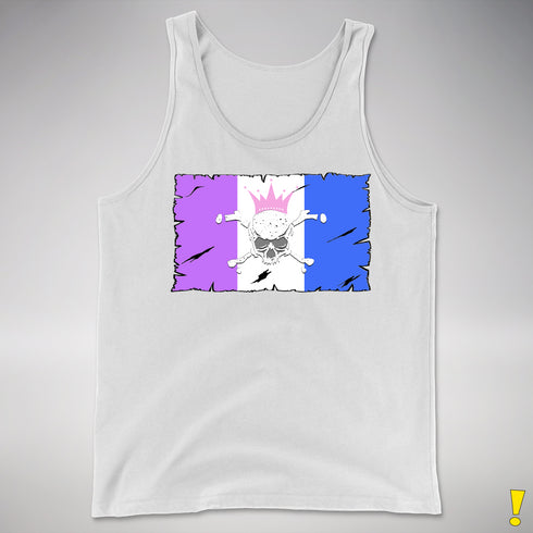 Drag Pride Pirate Flag Premium Tank Top - White