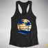 Pansexual Pride Hammock Summer Beach Sunset Racerback Tank - Black