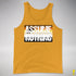 Assume Nothing Bear Pride Flag Premium Tank Top - Gold