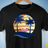 Lesbian Pride Hammock Summer Beach Sunset Premium Unisex T-Shirt - Black
