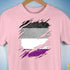 Asexual Pride Flag Ripped Reveal Premium Unisex T-Shirt - Pink