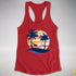 Demisexual Pride Hammock Summer Beach Sunset Racerback Tank - Red