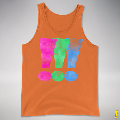 Polysexual Pride Exclamation Points Premium Tank Top - Orange