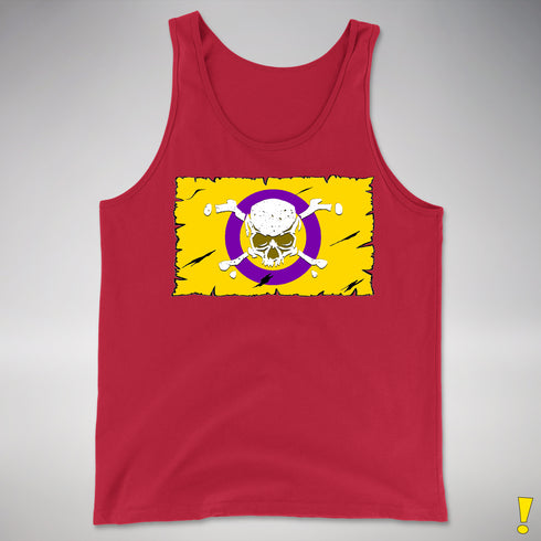 Intersex Pride Pirate Flag Premium Tank Top - Red
