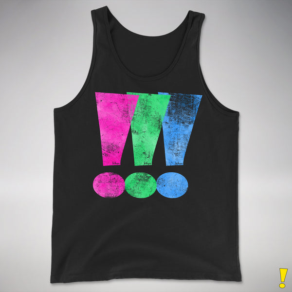 Polysexual Pride Exclamation Points Premium Tank Top - Black