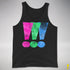 Polysexual Pride Exclamation Points Premium Tank Top - Black