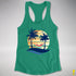 Pansexual Pride Hammock Summer Beach Sunset Racerback Tank - Kelly Green