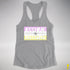 Assume Nothing Twink Pride Flag Racerback Tank - Heather Grey