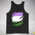 Genderqueer Pride Flag Ripped Reveal Premium Tank Top - Black