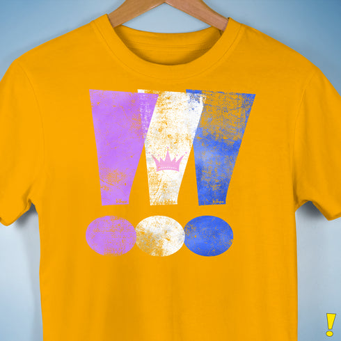 Drag Pride Grunge Exclamation Points Premium Unisex T-Shirt - Gold