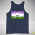 Genderqueer Pride Pirate Flag Premium Tank Top - Navy