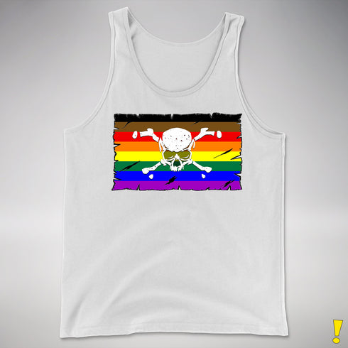 Philly LGBTQ Pride Pirate Flag Premium Tank Top - White
