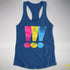 Pansexual Pride Exclamation Points Racerback Tank - Royal