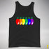 LGBTQ Pride Christmas Lights Premium Tank Top - Black