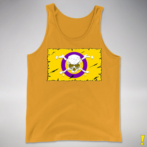 Intersex Pride Pirate Flag Premium Tank Top - Gold