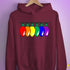 LGBTQ Pride Christmas Lights Hoodie - Maroon