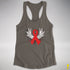 Winged Red Ribbon - World AIDS Day Racerback Tank - Dark Grey