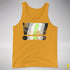 Agender Pride Grunge Exclamation Points Premium Tank Top - Gold