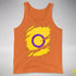 Intersex Pride Flag Ripped Reveal Premium Tank Top - Orange
