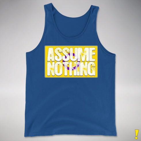 Assume Nothing Intersex Pride Flag Premium Tank Top - Royal Blue