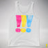 Pansexual Pride Exclamation Points Premium Tank Top - White
