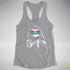 Pride Sloth Polysexual Flag Sunglasses Women's Racerback Tank - Heather Grey