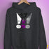 Demisexual Pride Grunge Exclamation Points Hoodie - Dark Grey Heather